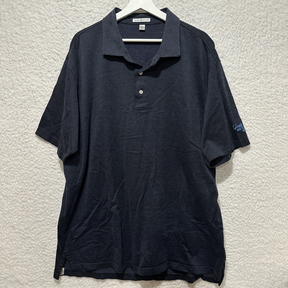 Peter Millar Polo Golf Shirt Men's Size XXL Blue Gentle Creek Country Club Logo